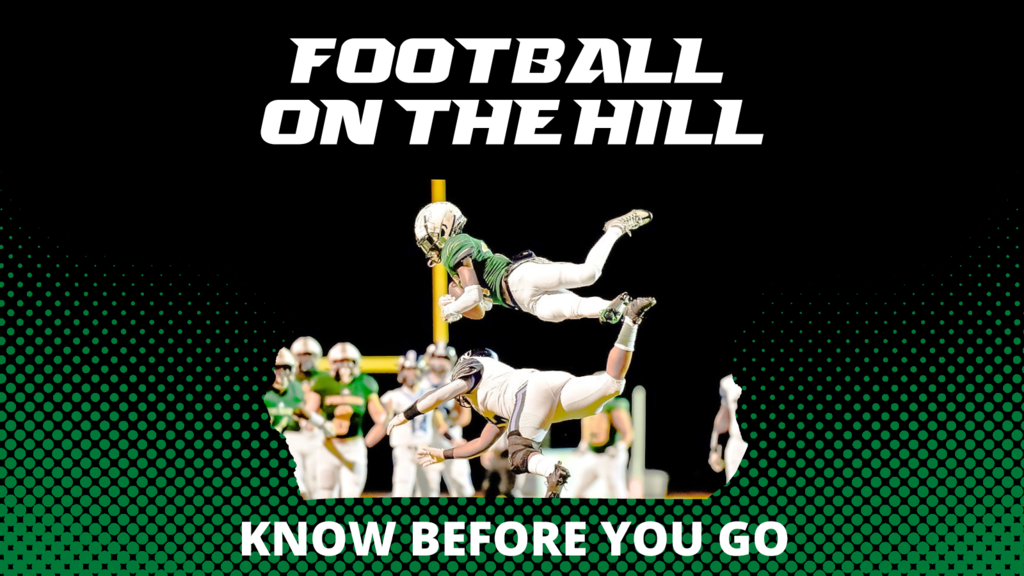 Football on the hill graphic