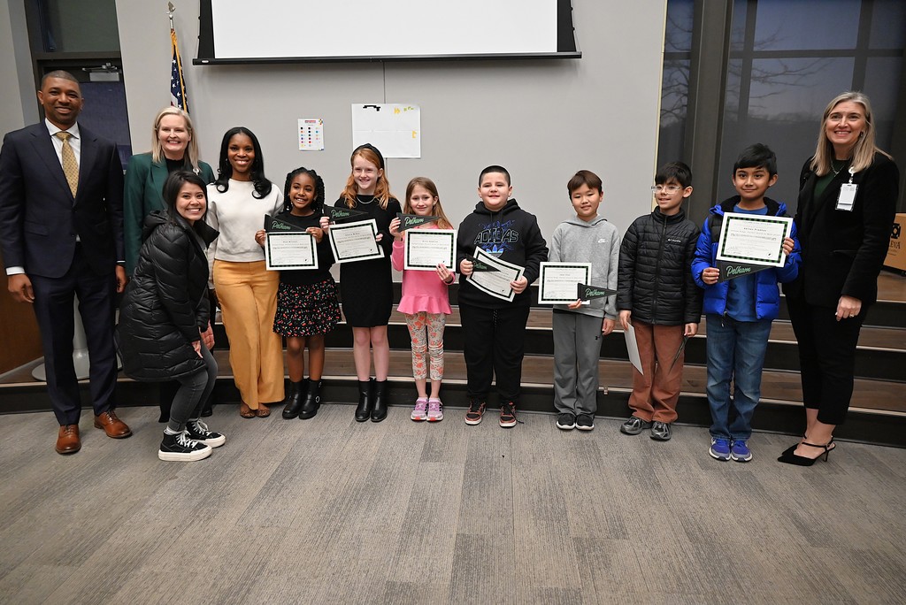 Elementary students with perfect math test scores