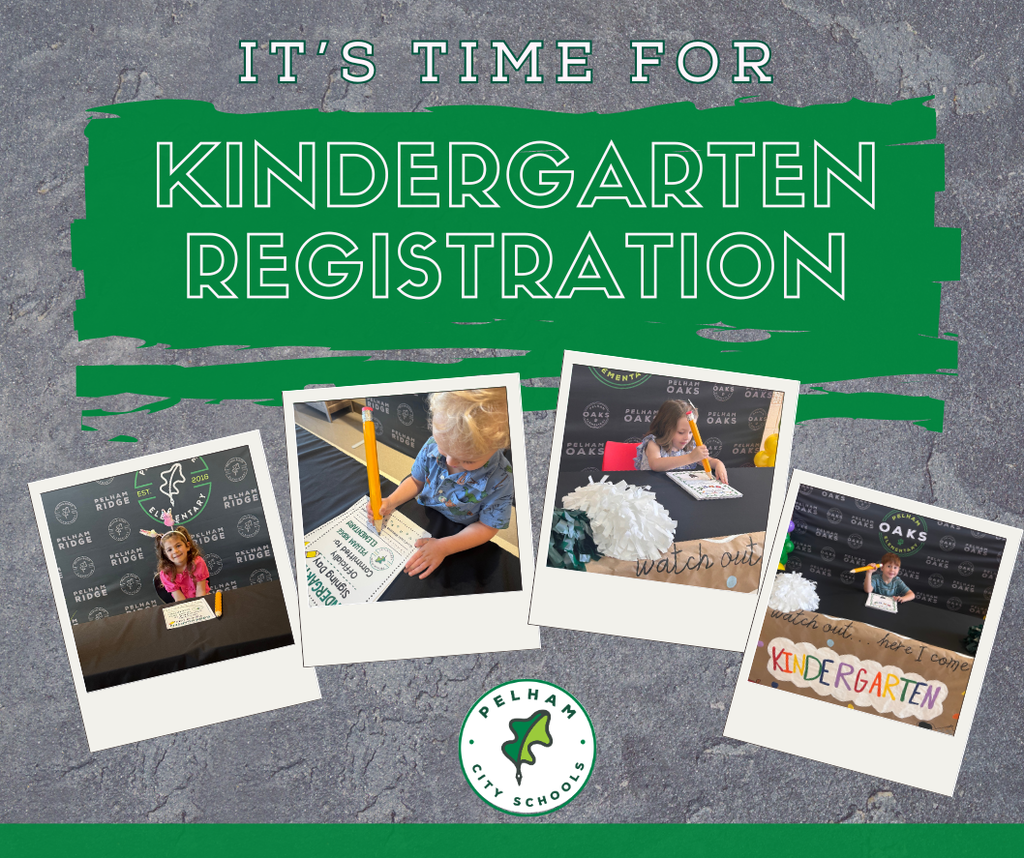 Kindergarten regsitration reminder with photos of students 