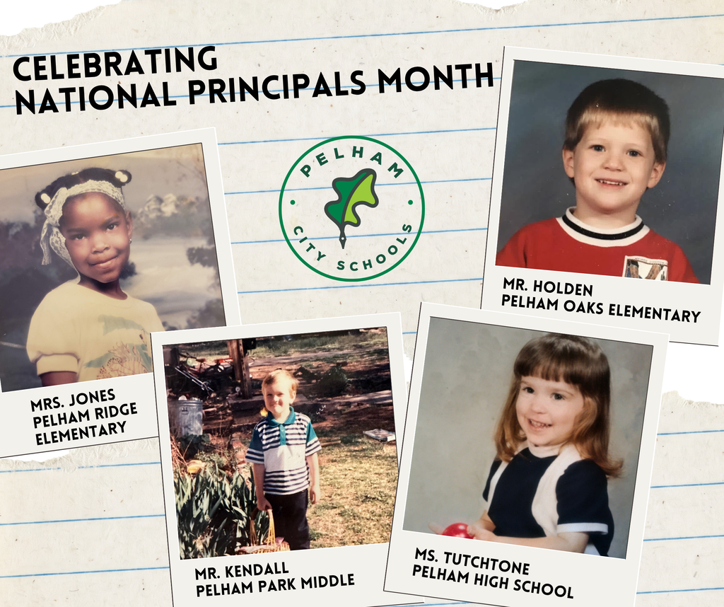 Elementary school pictures of current Pelham City Schools principals
