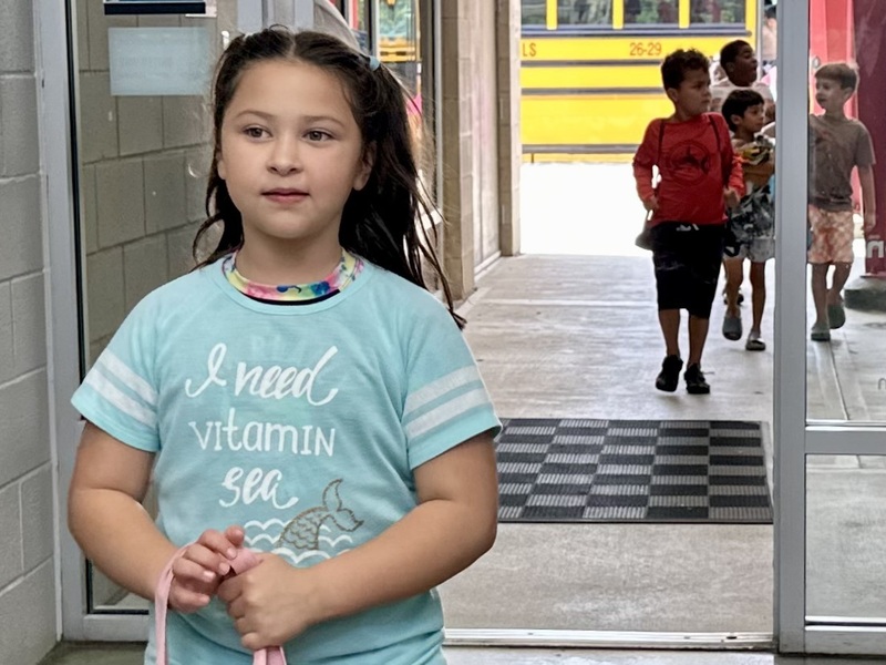 Student entering the YMCA