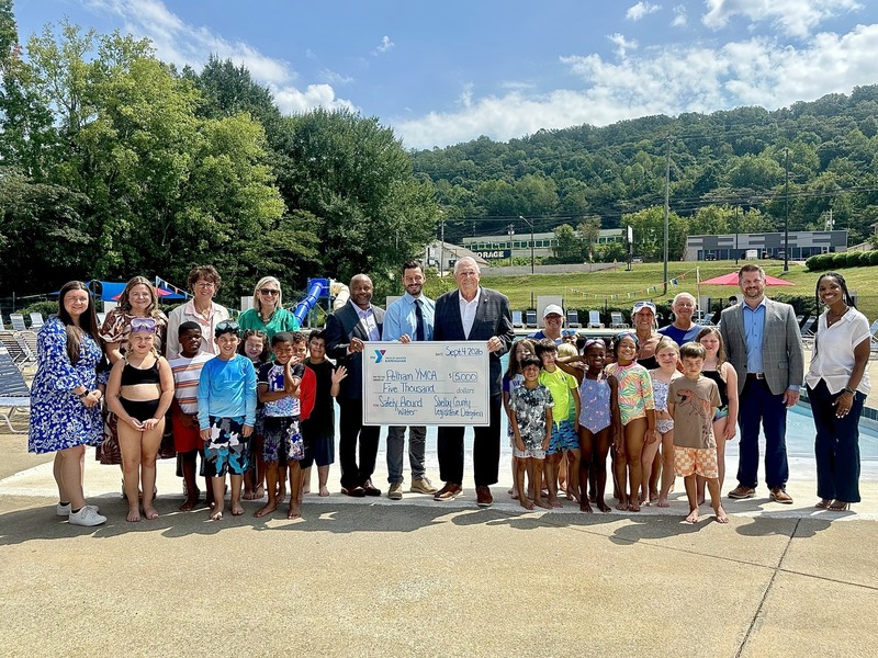 Check presentation at YMCA pool