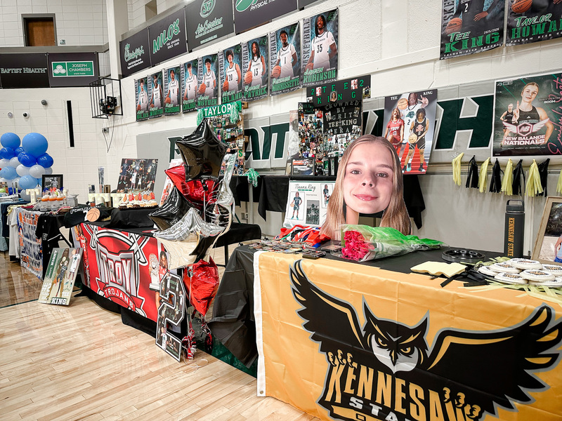 Student tables at National Signing Day