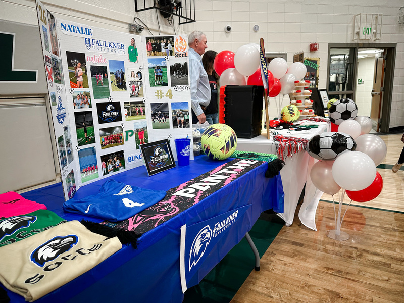 Student tables at National Signing Day