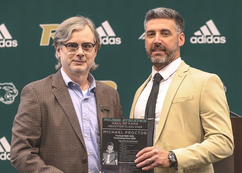 Hall of Fame honoree plaque presentation