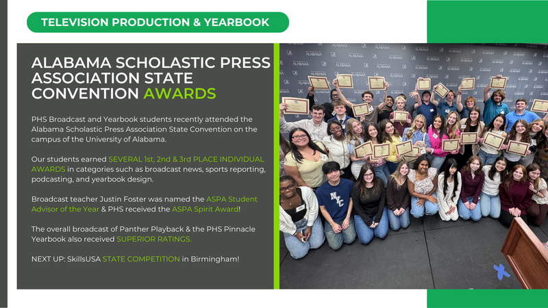 PHS Broadcast and Yearbook students win awards