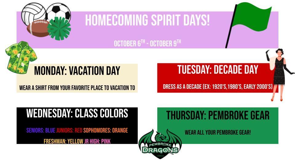 2025 Homecoming Spirit Days