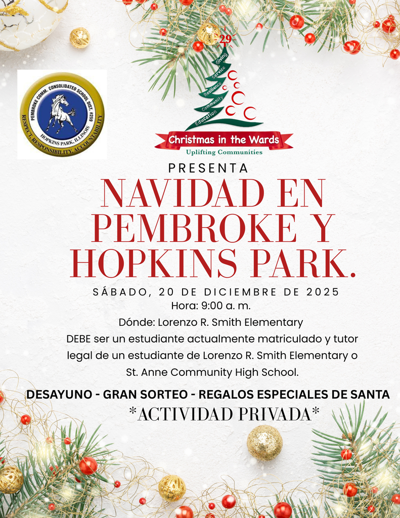 Christmas in Pembroke/Hopkins Park Flyer Spanish version 