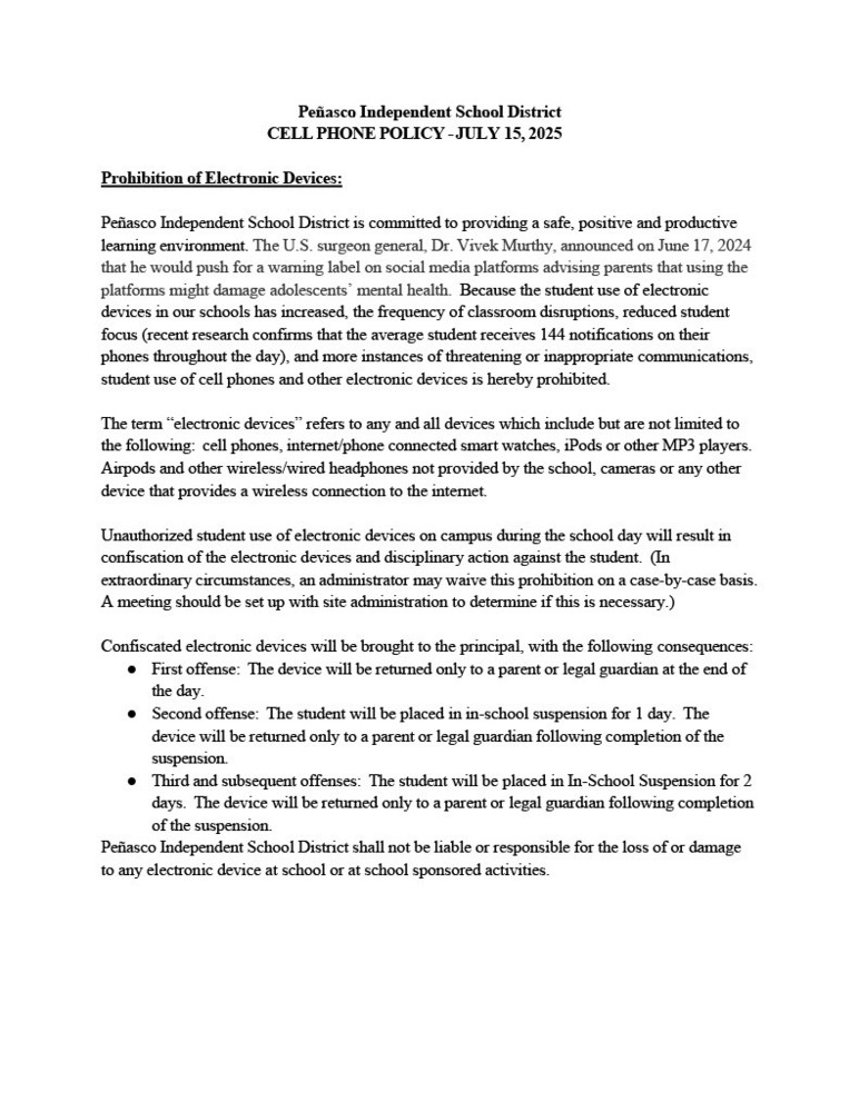 CELL PHONE POLICY 25-26 SY