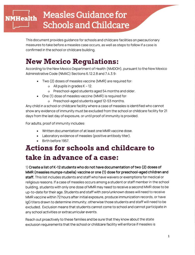Measles Information