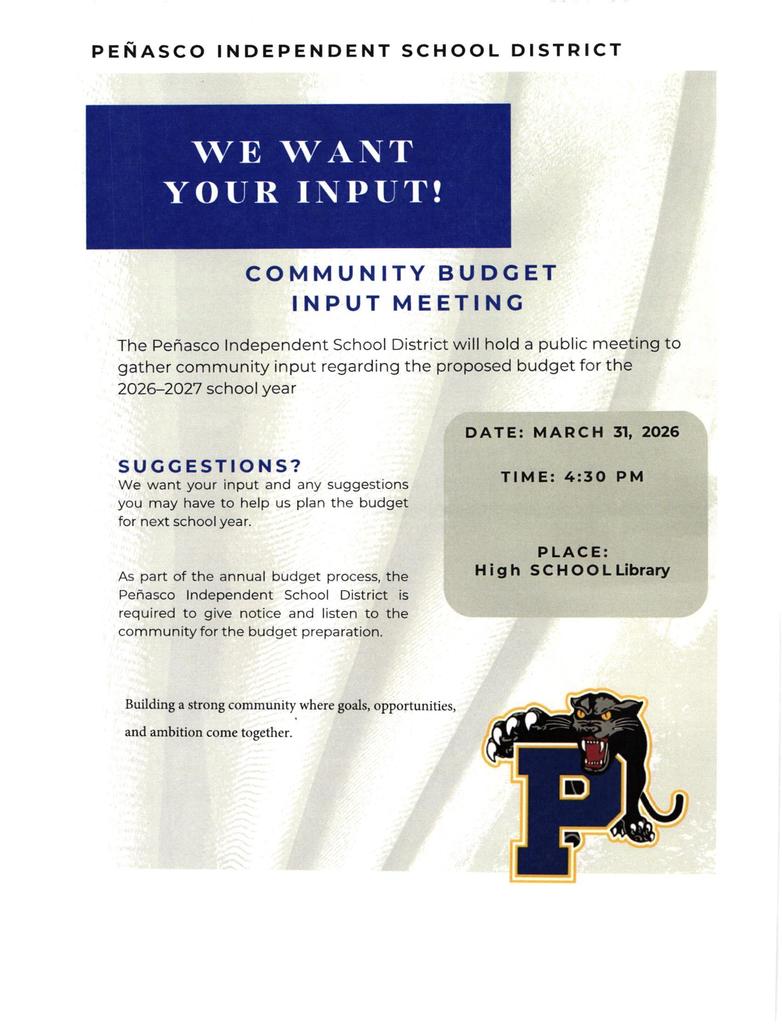 Community Budget Meeting 03/31/26