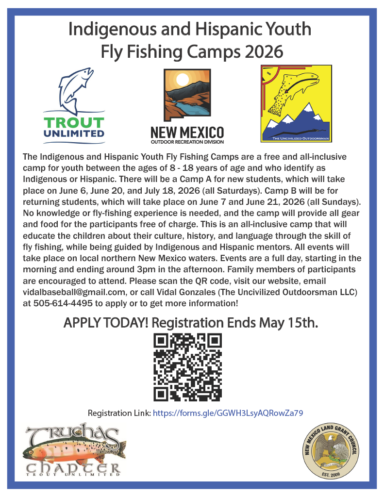 Indigenous and Hispanic Youth Fly Fishing Camps 2026