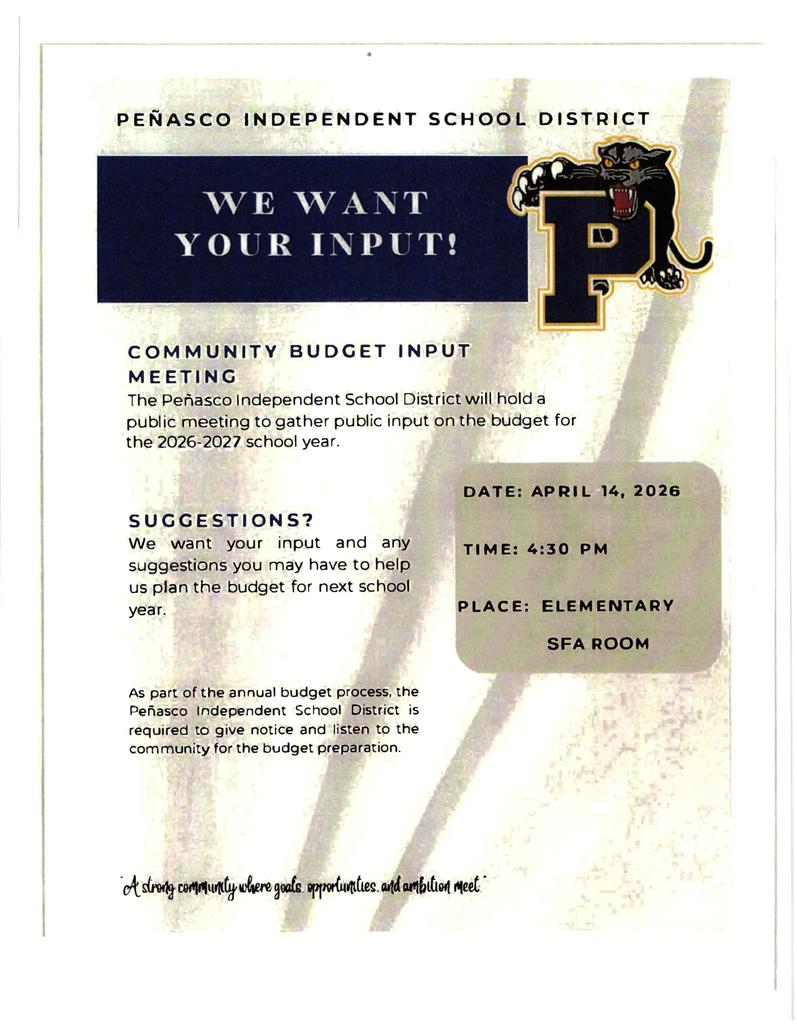 04/14/26 Community Budget Meeting SFA Room 