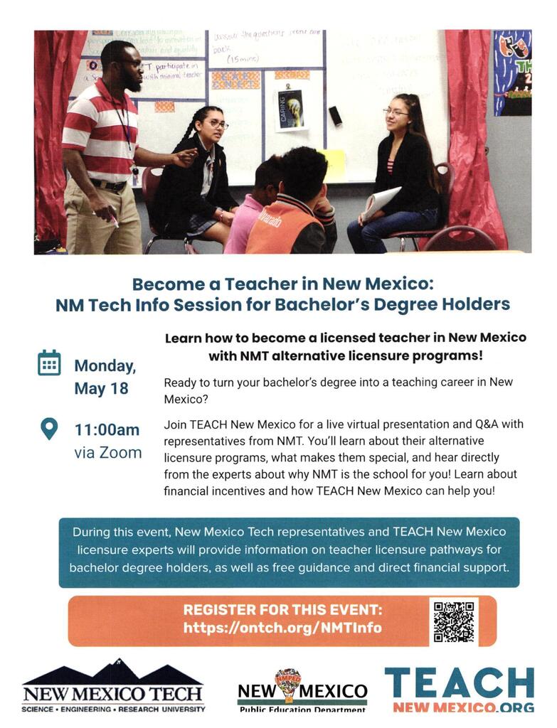 Be a teacher Info Sessions