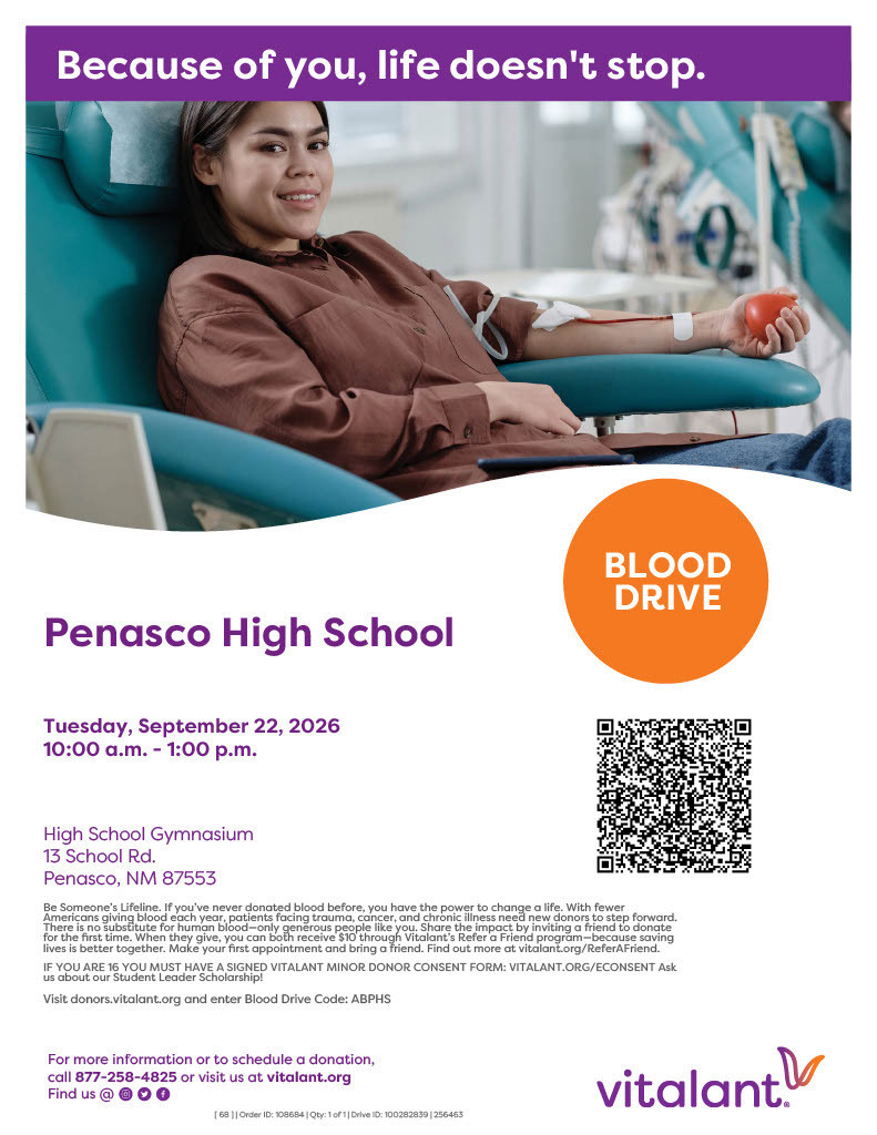 Blood Drive - Tuesday,  September 22, 2026
