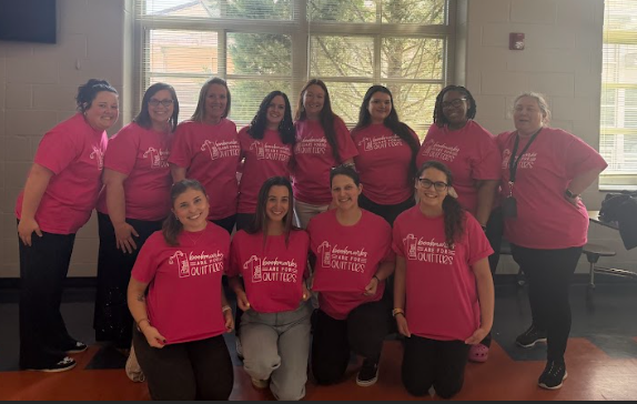 teachers wearing matching shirts
