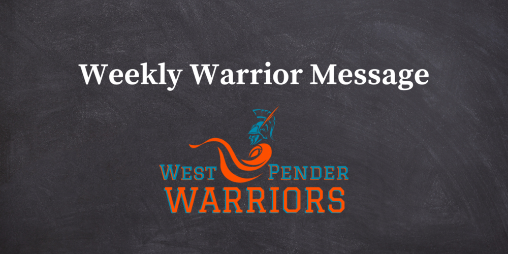 Weekly Warrior Message 3/8/2026