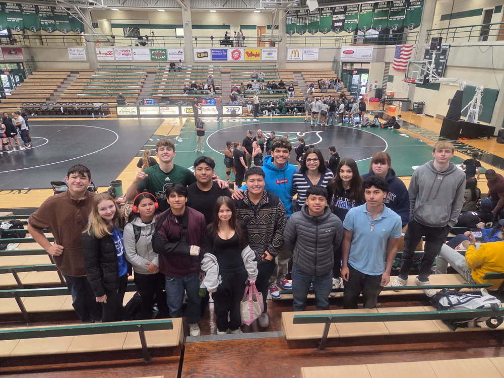 students at wrestling competition