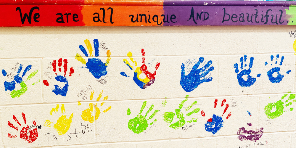 Pre-K handprint wall