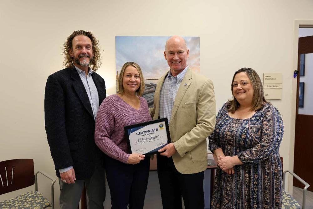 CFCC Natasha Snyder being awarded employee of the month