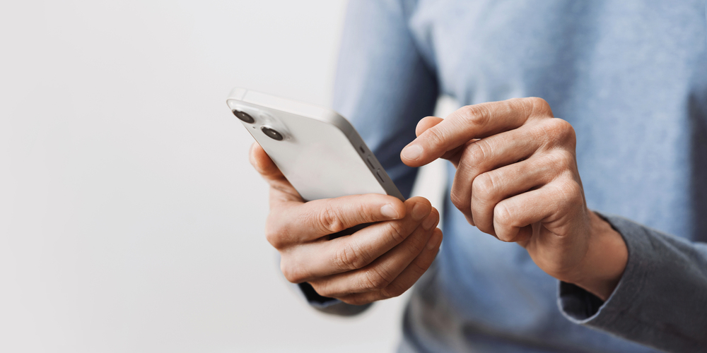 man holding a cellphone