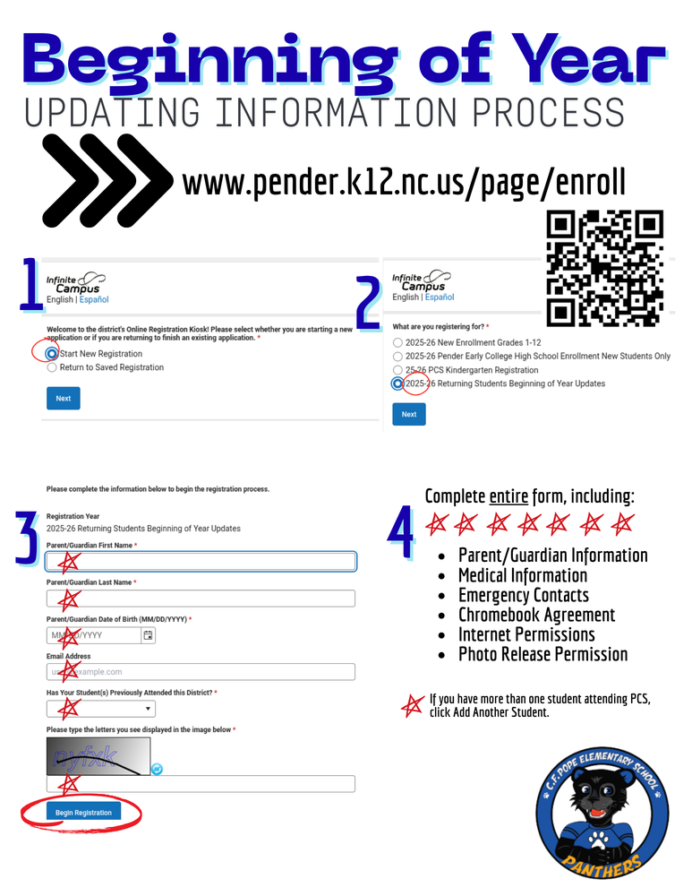 information about how to complete BOY updates