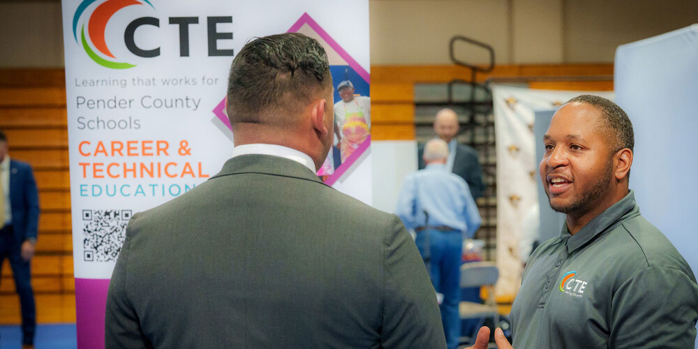dominique bates at the pcs career fair