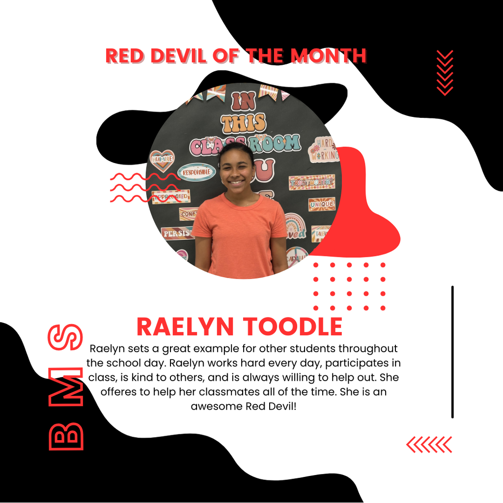 student of the month with info and graphics