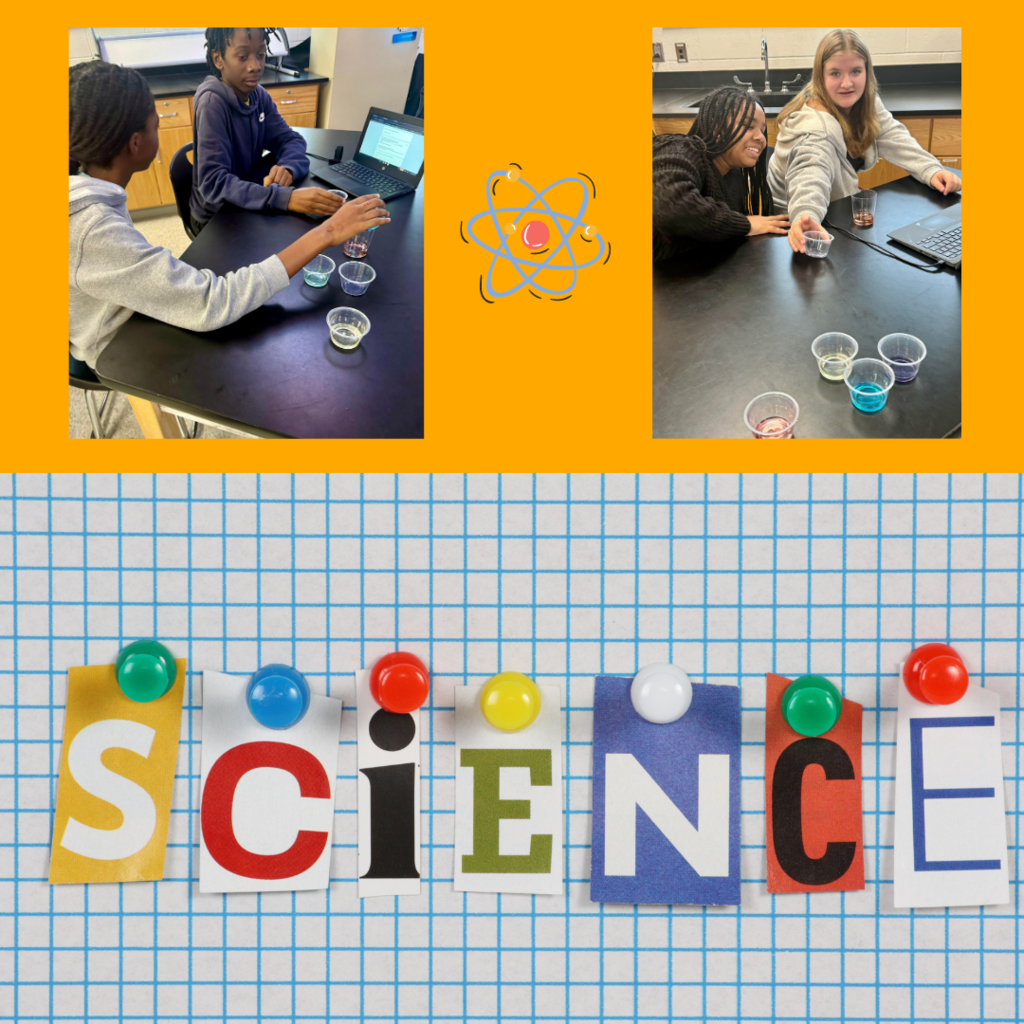 students practicing scientific method with graphics