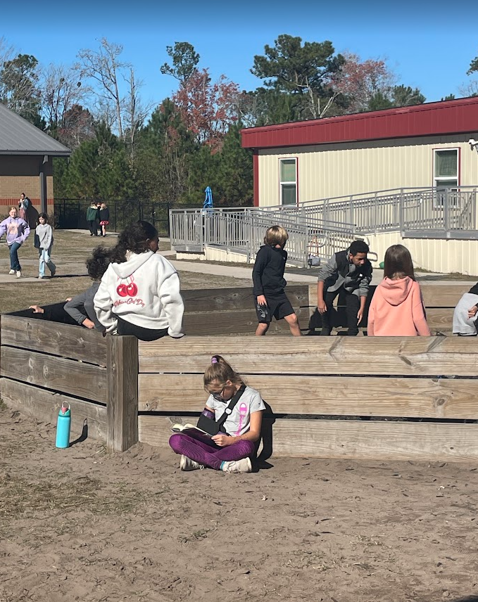 5th graders at recess