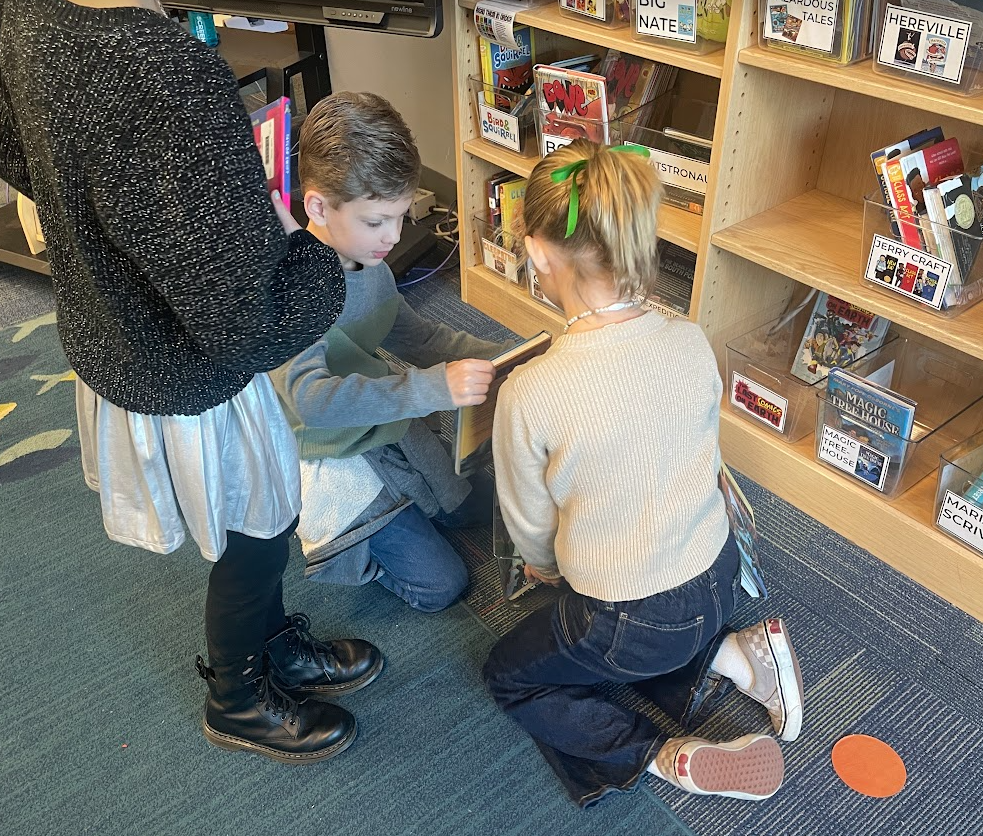 first graders talking about books 