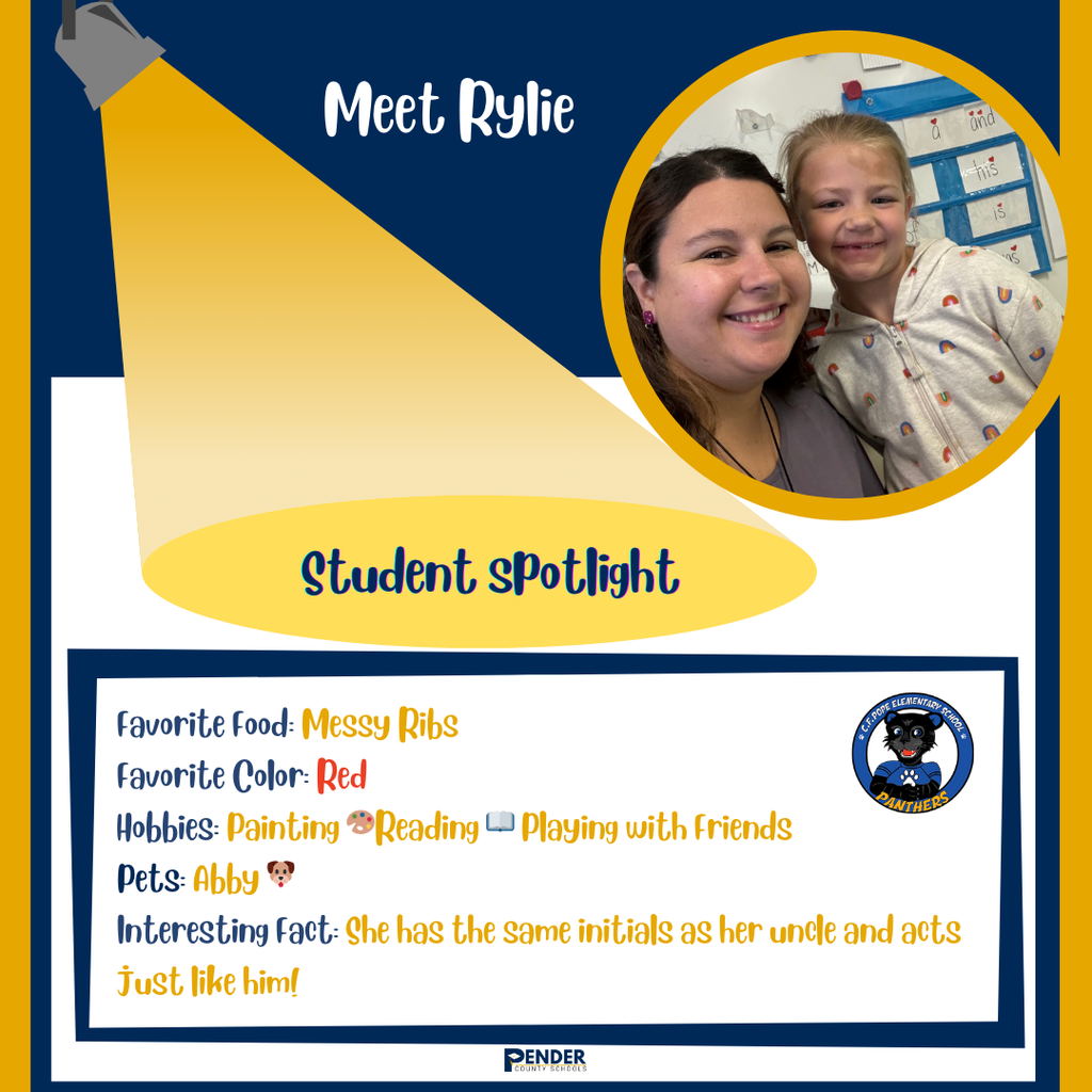 Rylie from C.F. Pope is the Student Spotlight