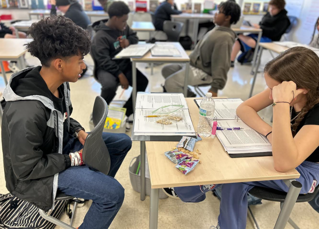 English I students engage with text