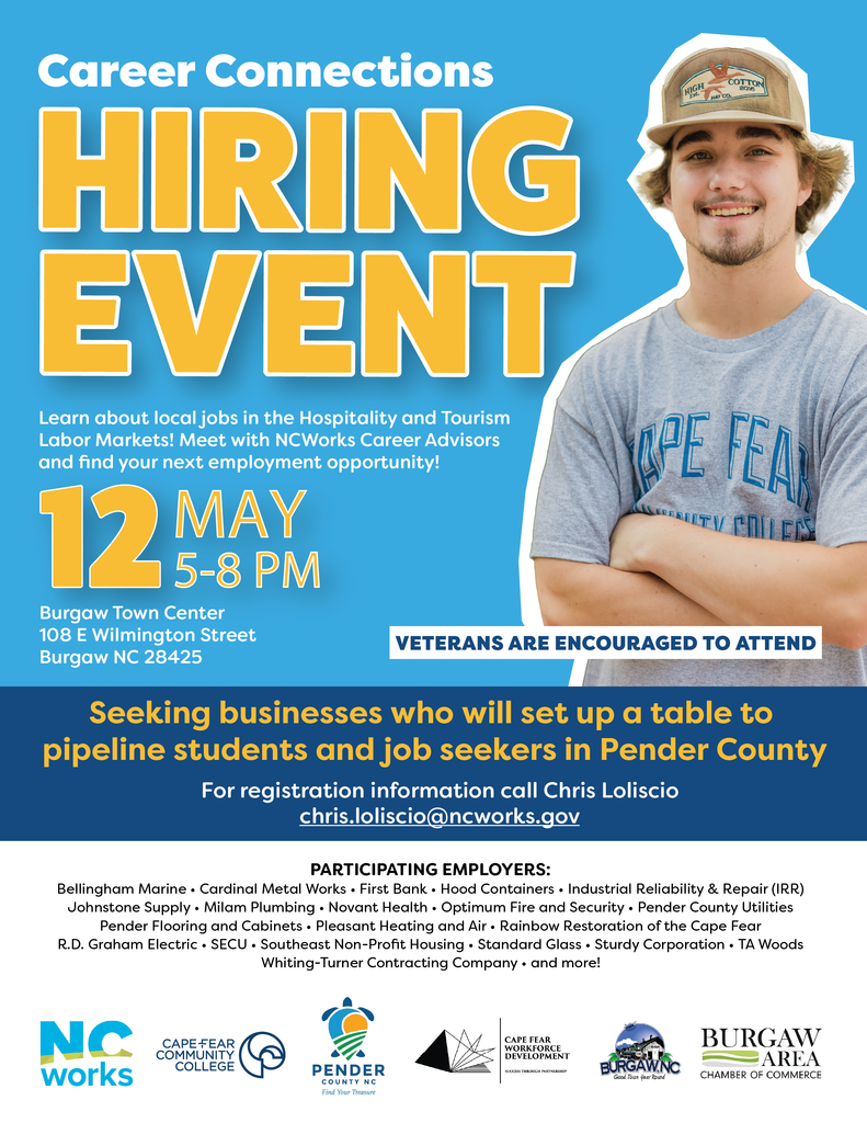 CFCC Hiring Event Flyer