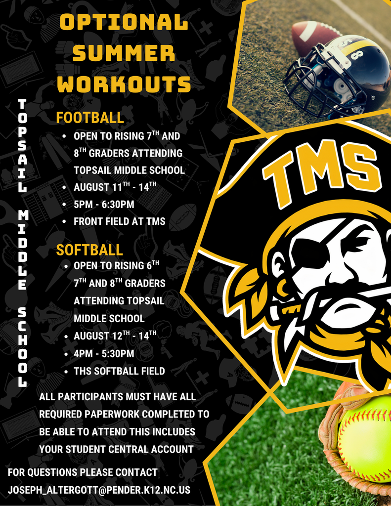 TMS Fall Sports Optional Workouts