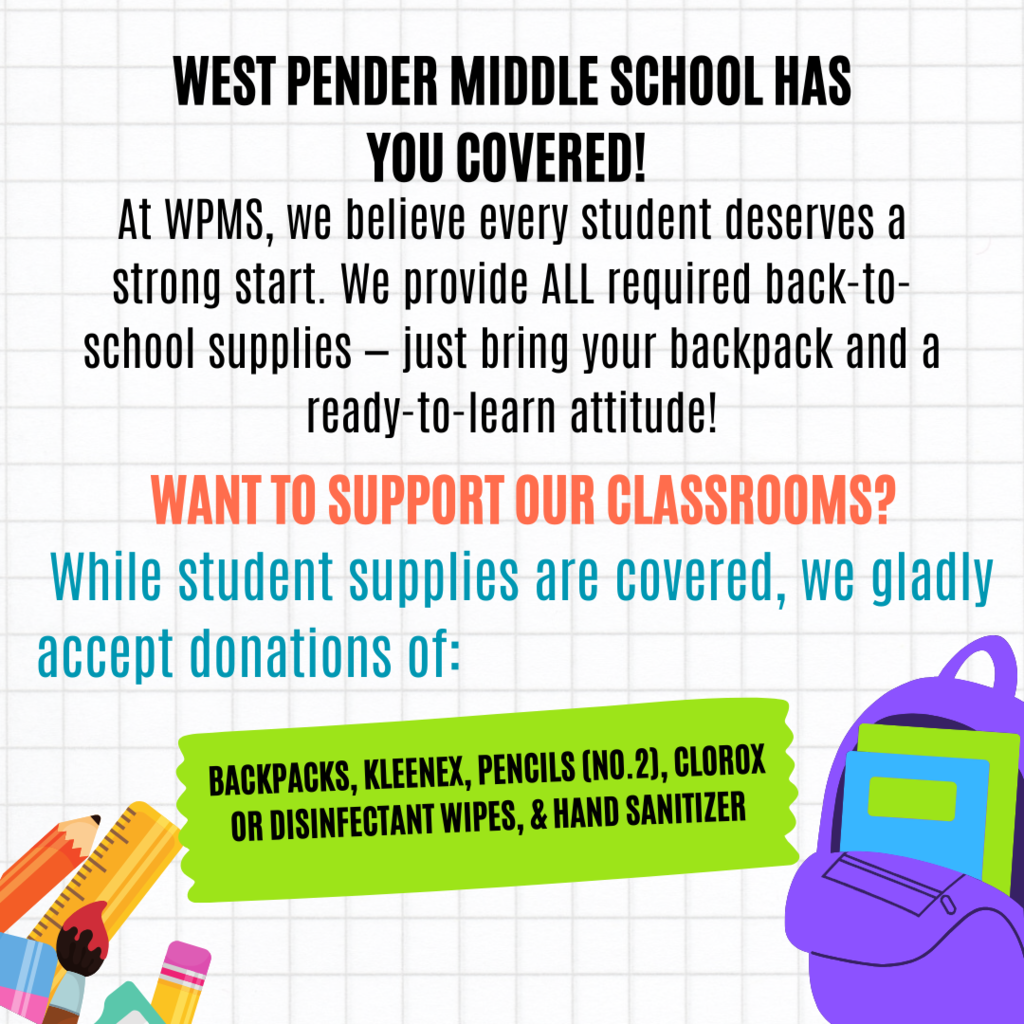 School supply donations