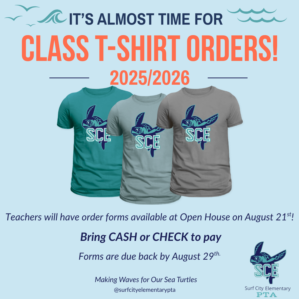 class t-shirt order information