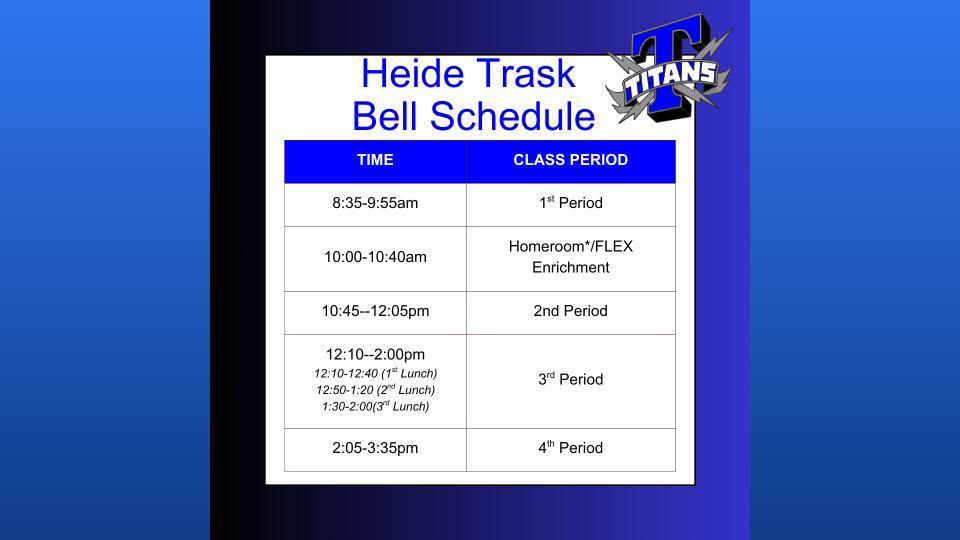 Bell Schedule