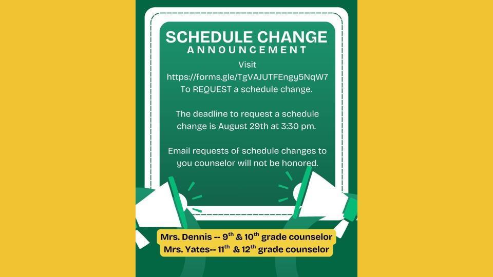 Schedule Change