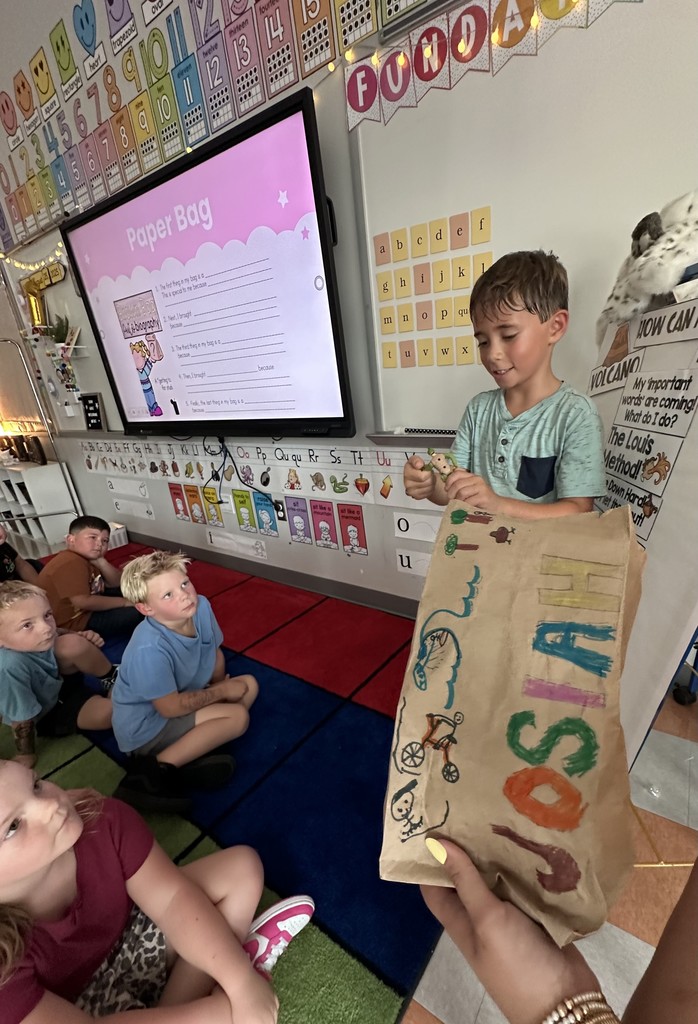 first graders on the first day of school