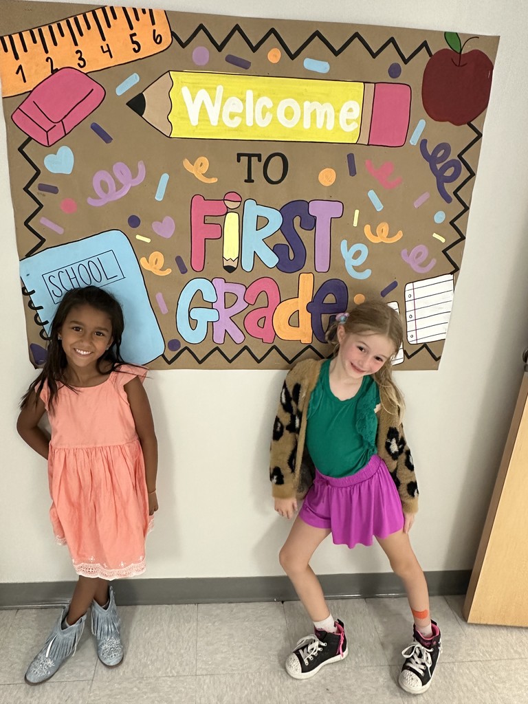 first graders on the first day of school