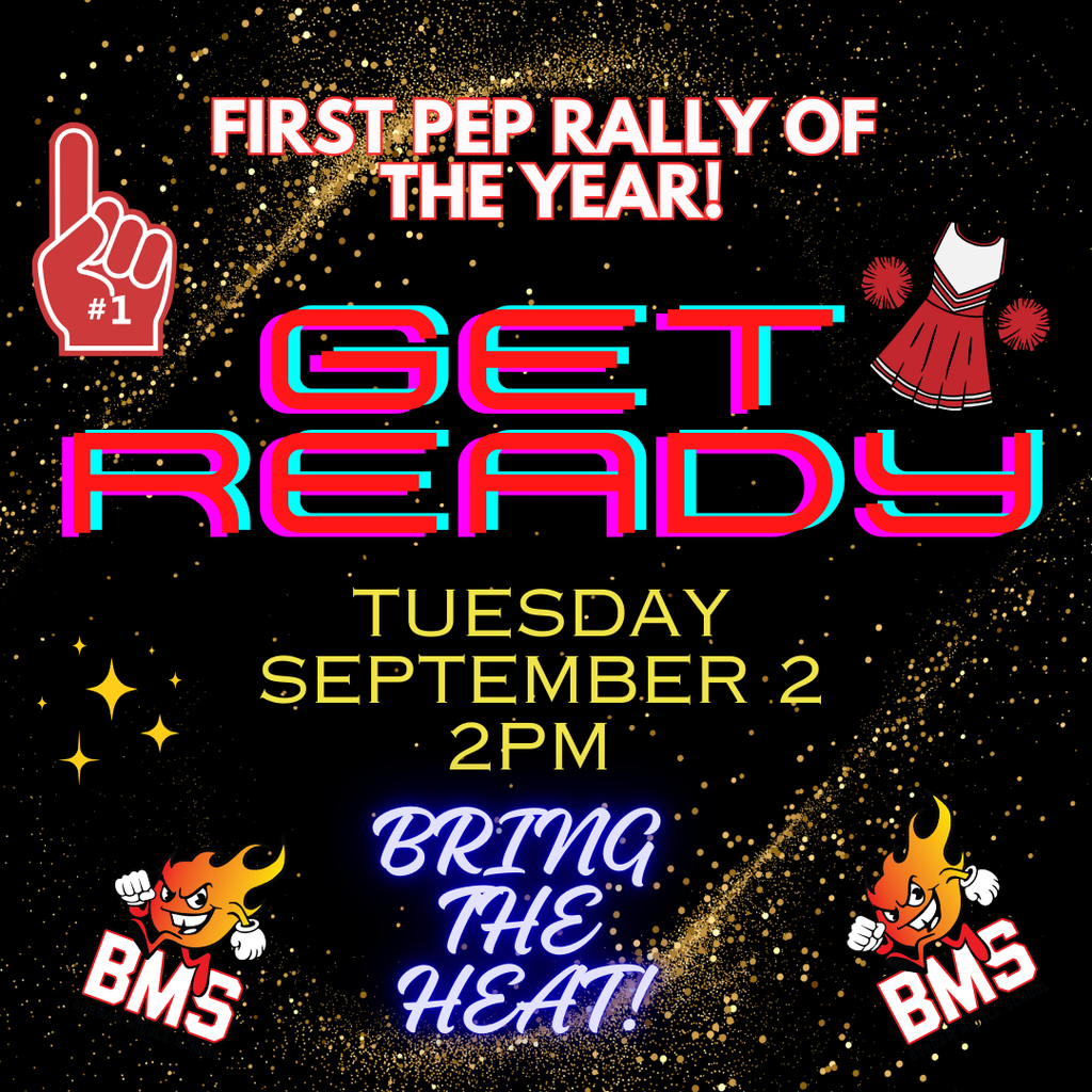 first pep rally flyer