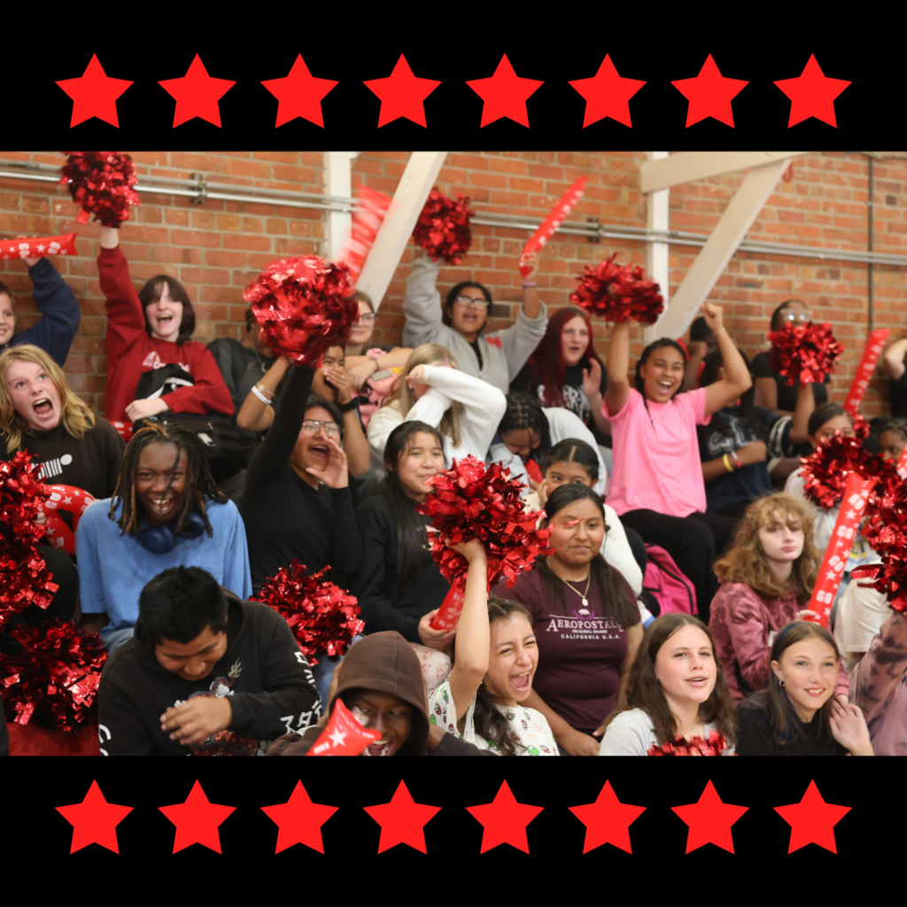 students at pep rally
