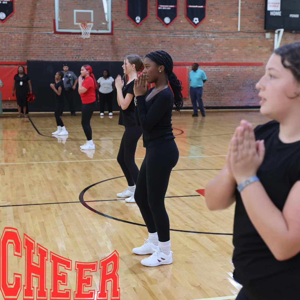 cheer team at pep rally