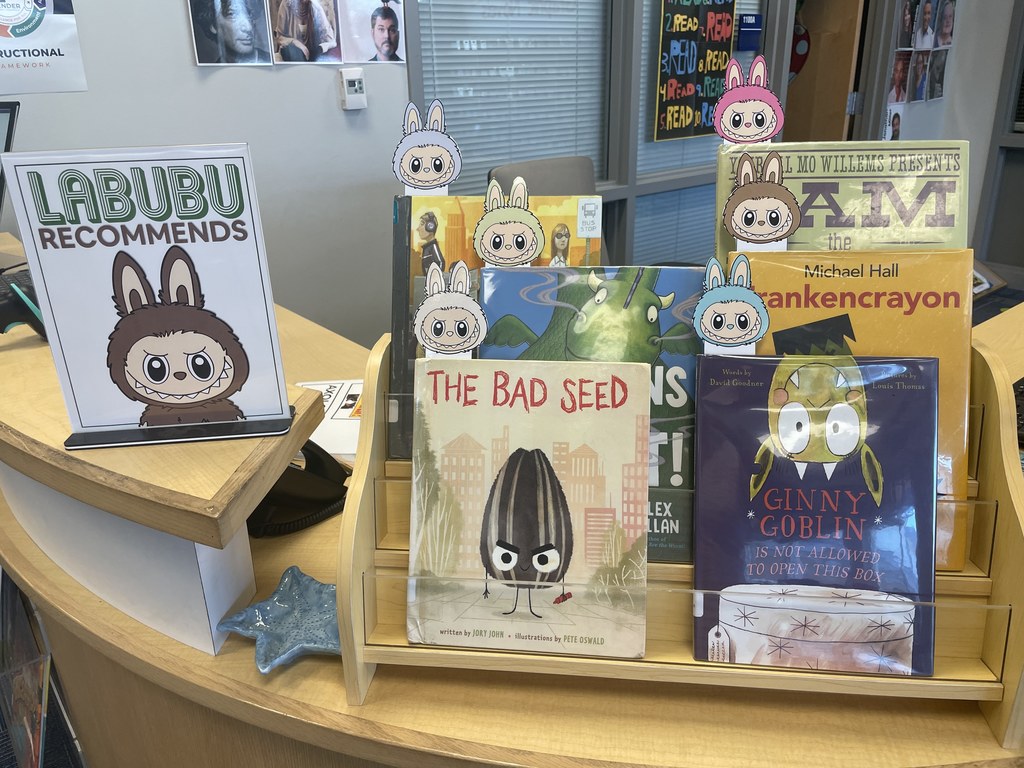Labubu book display