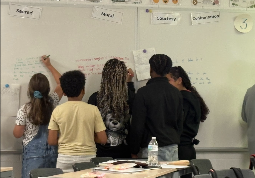 Collaborative learning in 7th ELA