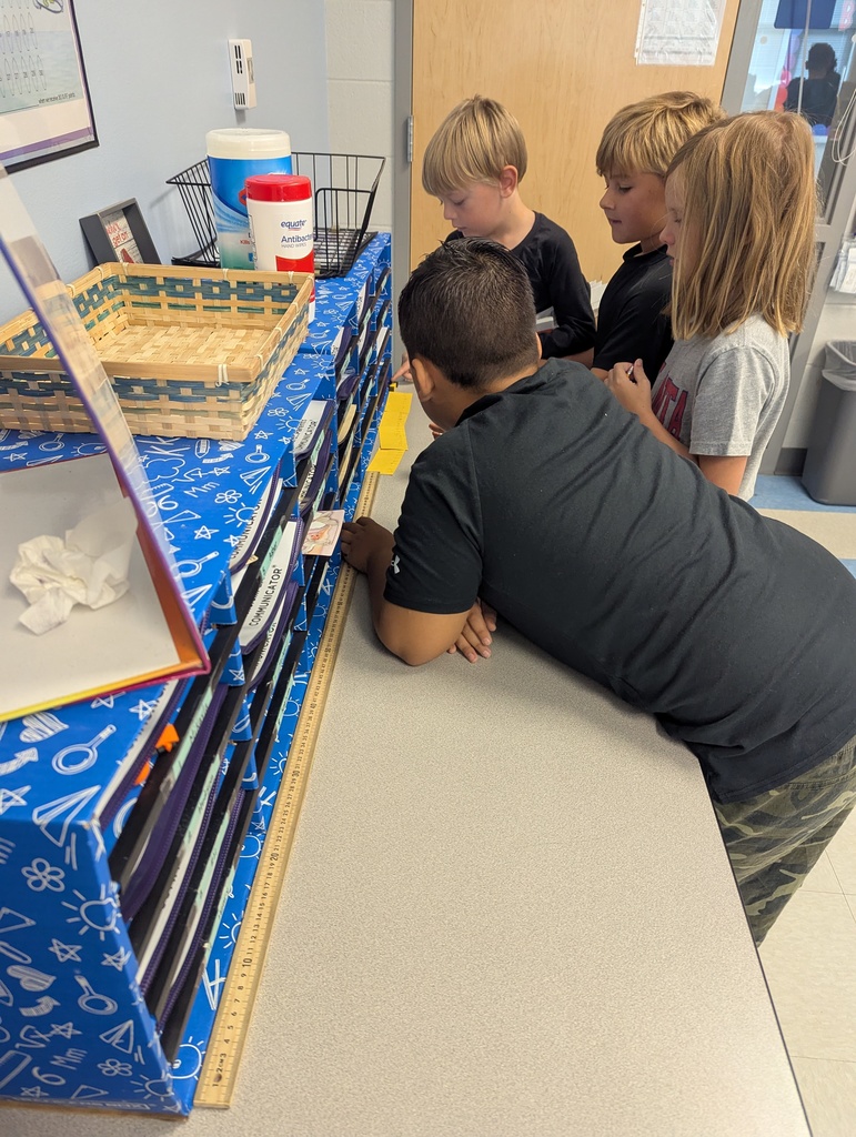 2nd graders learning to use the meter stick