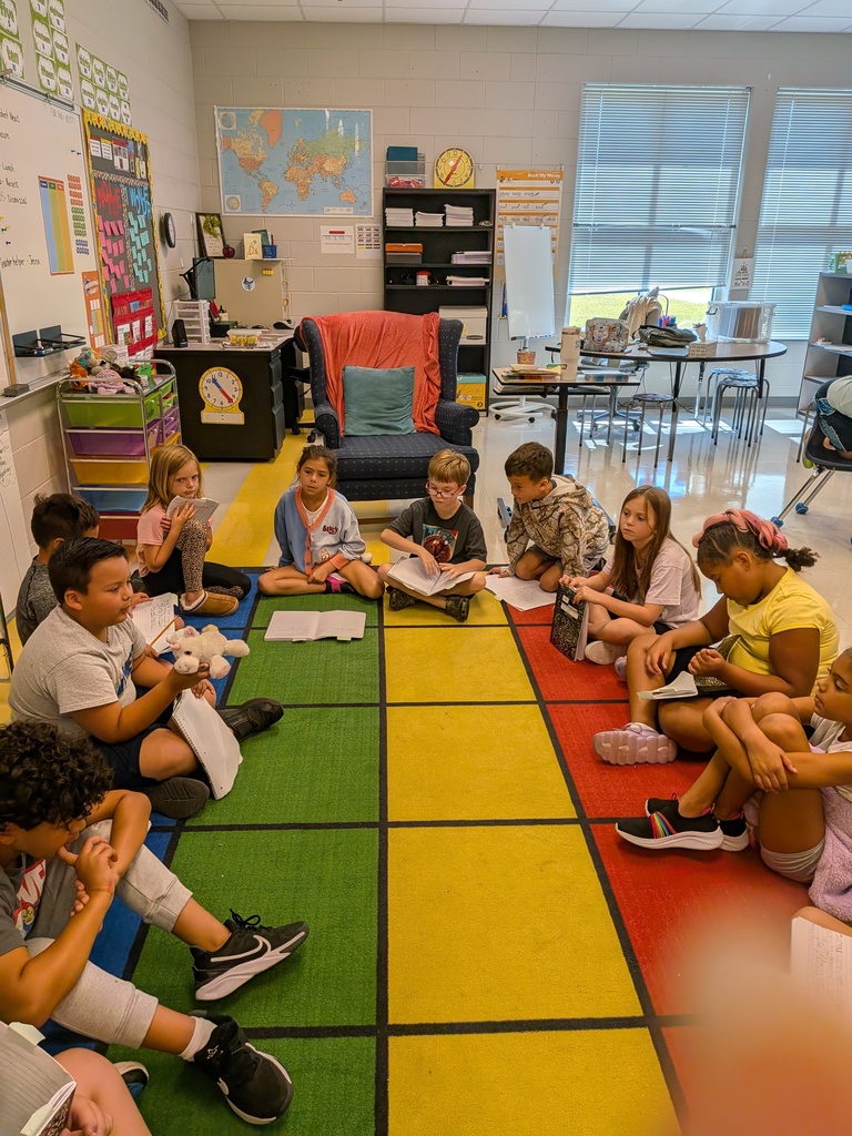 2nd graders in a Socratic Seminar 