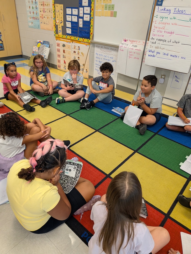 2nd graders in a Socratic Seminar 