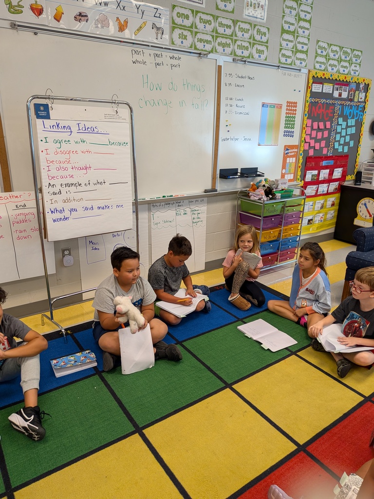 2nd graders in a Socratic Seminar 